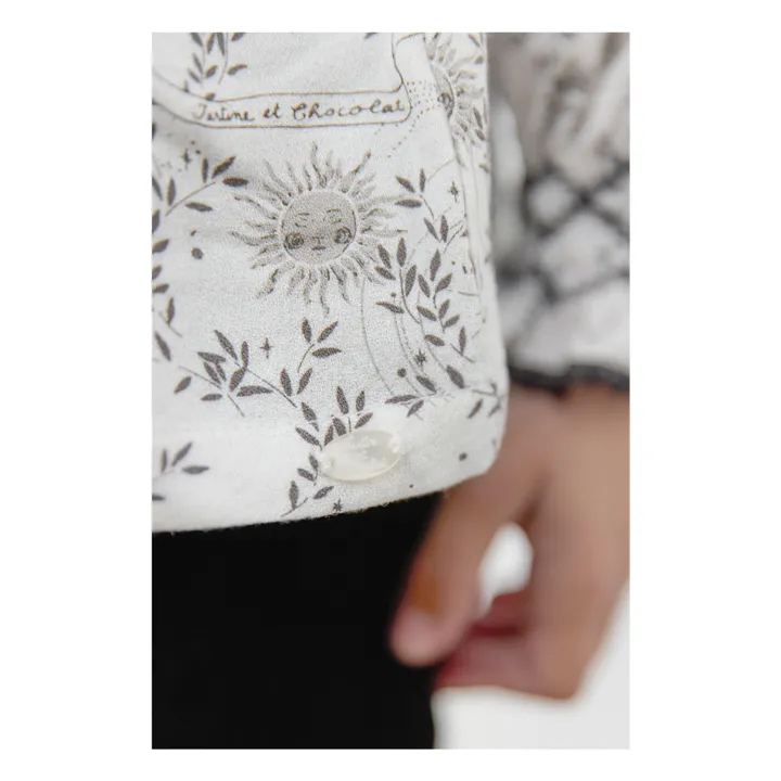 Blusa con cuello fruncido | Blanco- Imagen del producto n°8