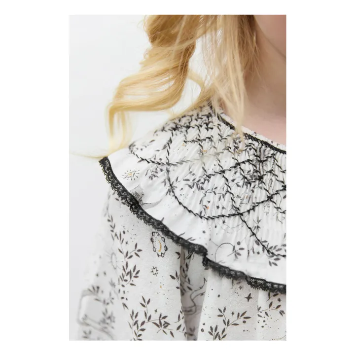 Blusa con cuello fruncido | Blanco- Imagen del producto n°5