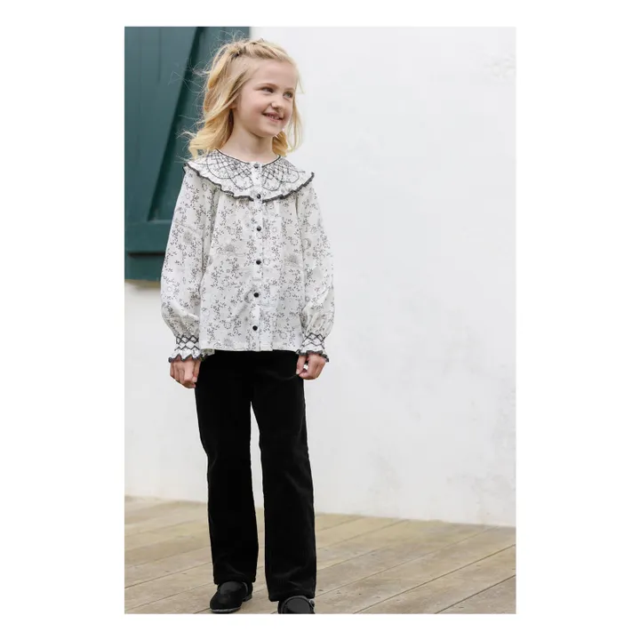 Blusa con cuello fruncido | Blanco- Imagen del producto n°3