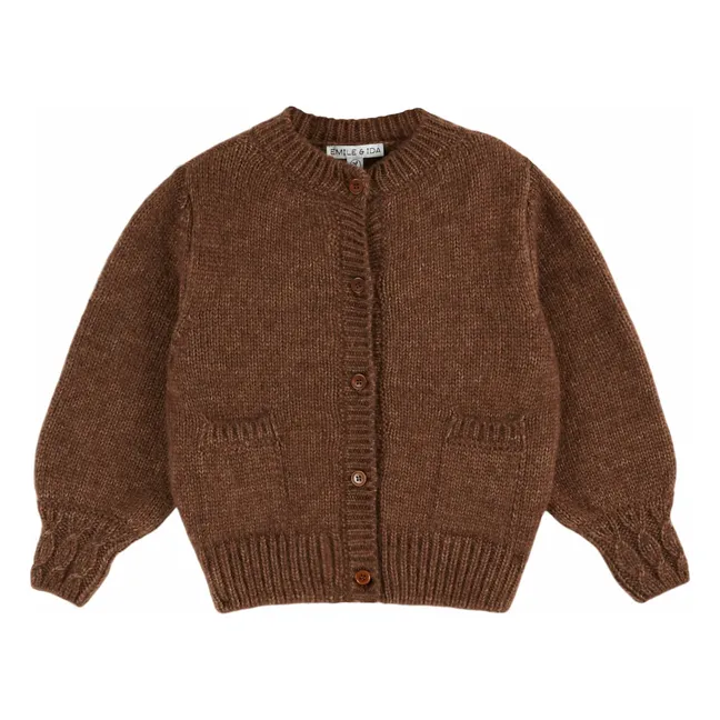 Cardigan Doudou Laine Mérinos | Marron
