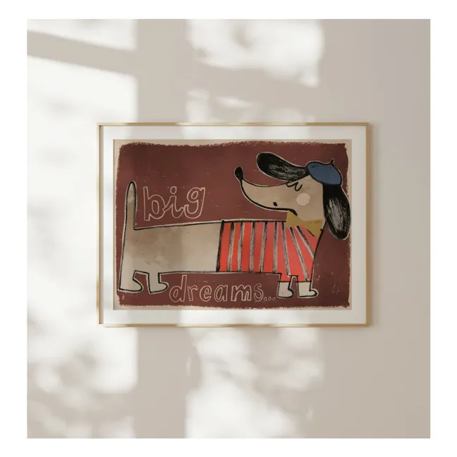 Large Dachshund poster | Brown