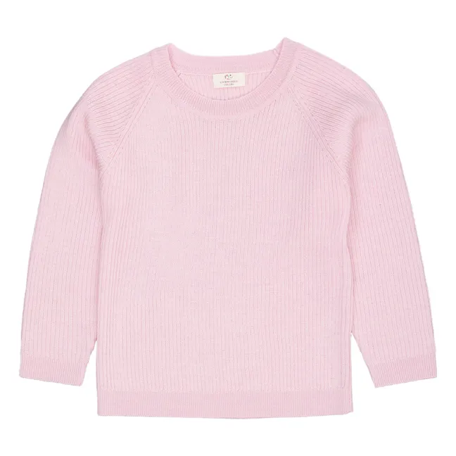Maglione a coste in lana merino | Rosa