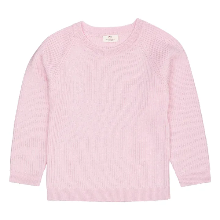 Pull Côtelé Laine Mérinos | Rose- Image produit n°0