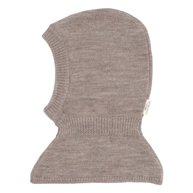 Cagoule Côtelée Laine Mérinos | Beige