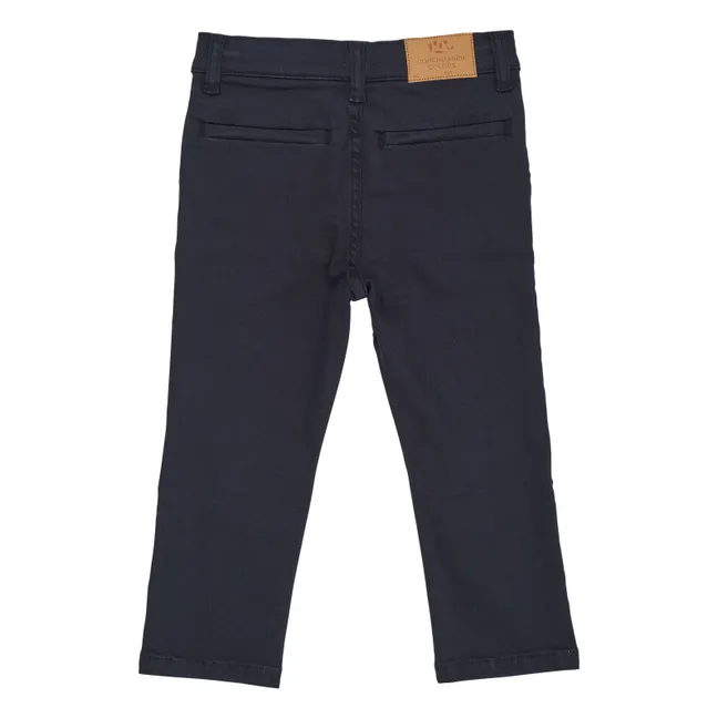 Pantaloni in twill di cotone biologico | Blu marino