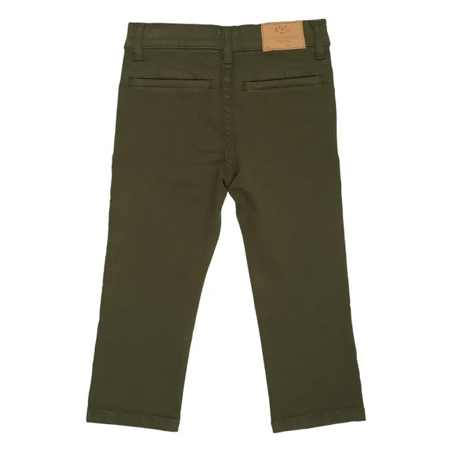 Pantalones de sarga de algodón ecológico | Khaki