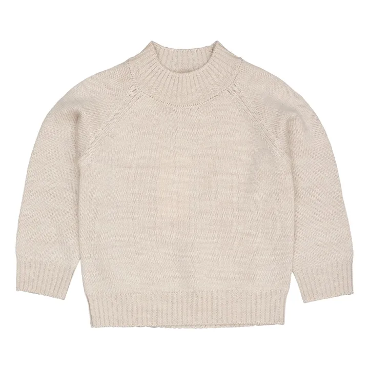 Pull Laine Mérinos | Beige chiné- Image produit n°0