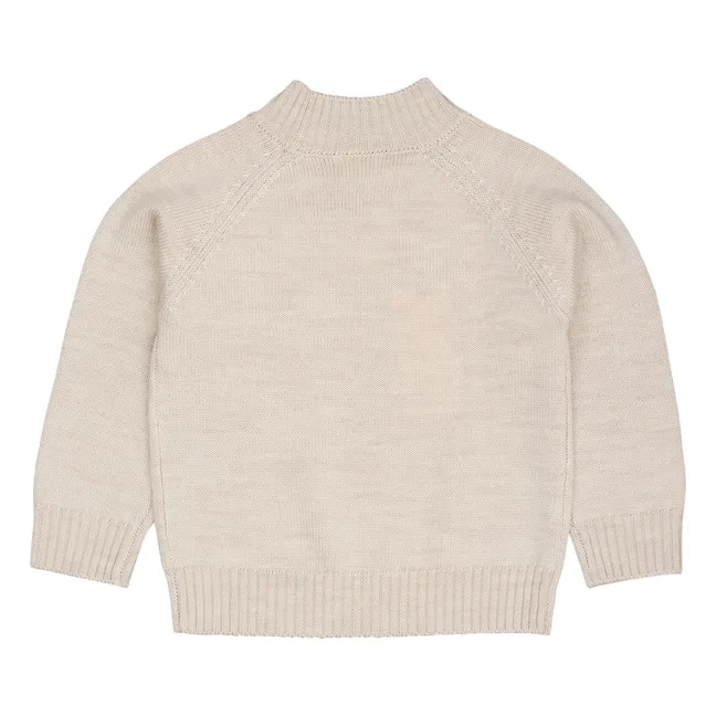Pull Laine Mérinos | Beige chiné