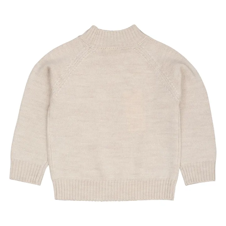 Pull Laine Mérinos | Beige chiné- Image produit n°1