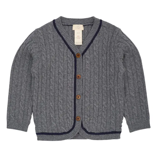 Cardigan Grand-père Laine | Gris