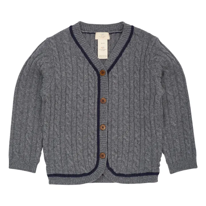Cardigan Grand-père Laine | Grey- Product image n°0