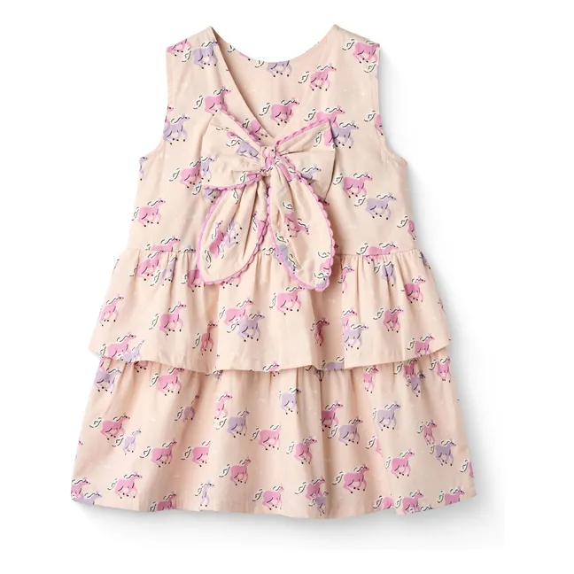 Robe Unicorne Coton Bio | Rose poudré