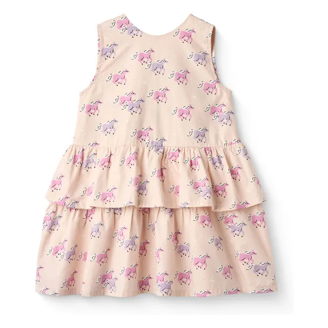Robe Unicorne Coton Bio | Rose poudré