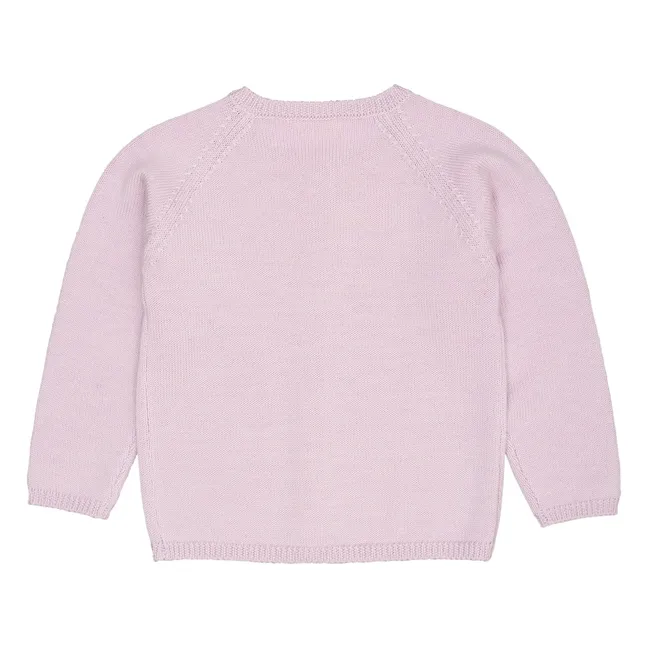 Cardigan Laine Mérinos | 	Lilas