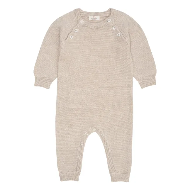 Mono de lana merina | Beige chiné