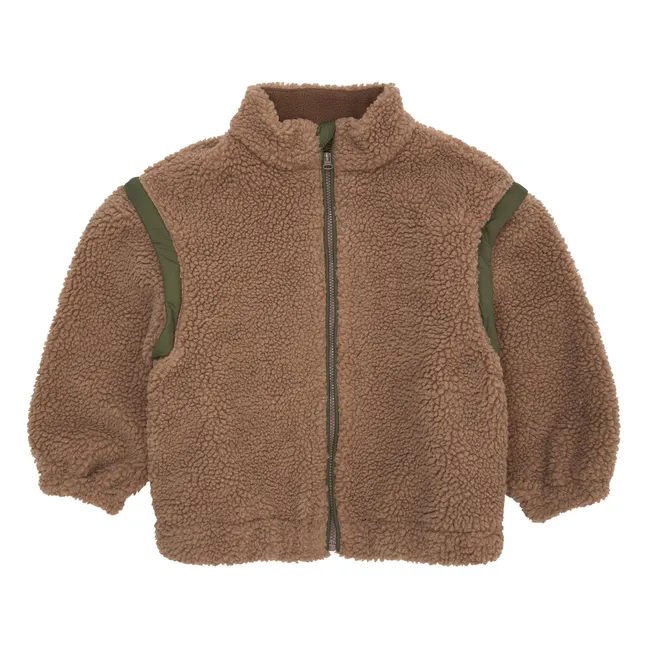 Veste Teddy Manches Amovibles | Beige