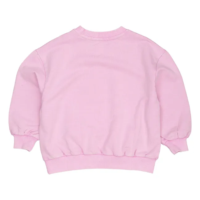 Felpa con logo in cotone biologico | Rosa