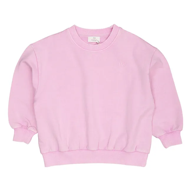 Felpa con logo in cotone biologico | Rosa