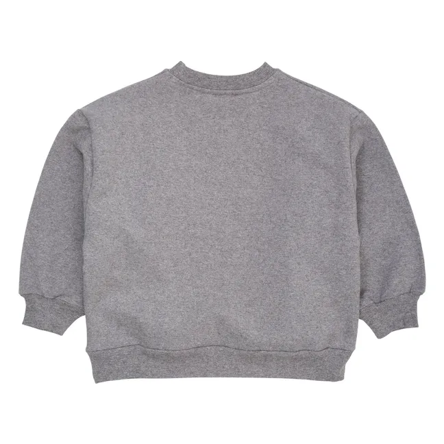 Felpa con logo in cotone biologico | Grigio