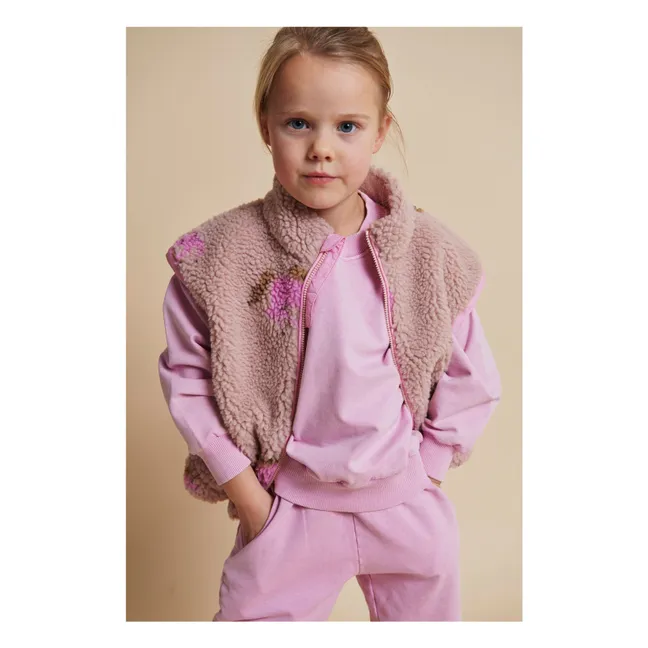 Felpa con logo in cotone biologico | Rosa