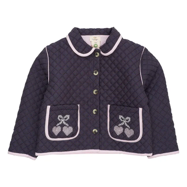 Veste Matelassée Coton Bio | Bleu marine