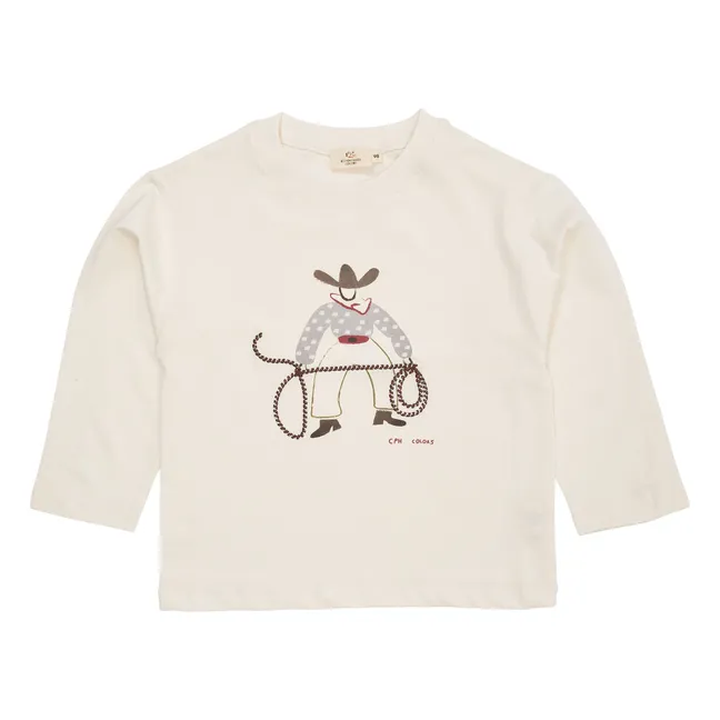 Camiseta vaquera de algodón orgánico | Crema