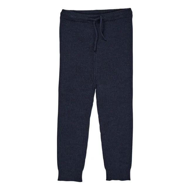 Merino Wool Legging | Navy blue