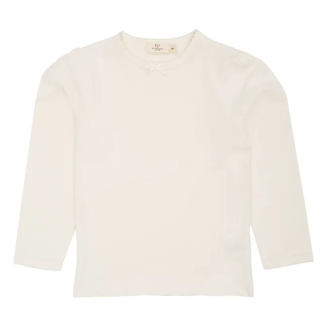 T-shirt Nœud Coton Bio | Crème