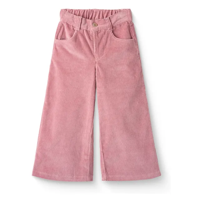 Pantalon Nœud Velours Côtelé | Rose