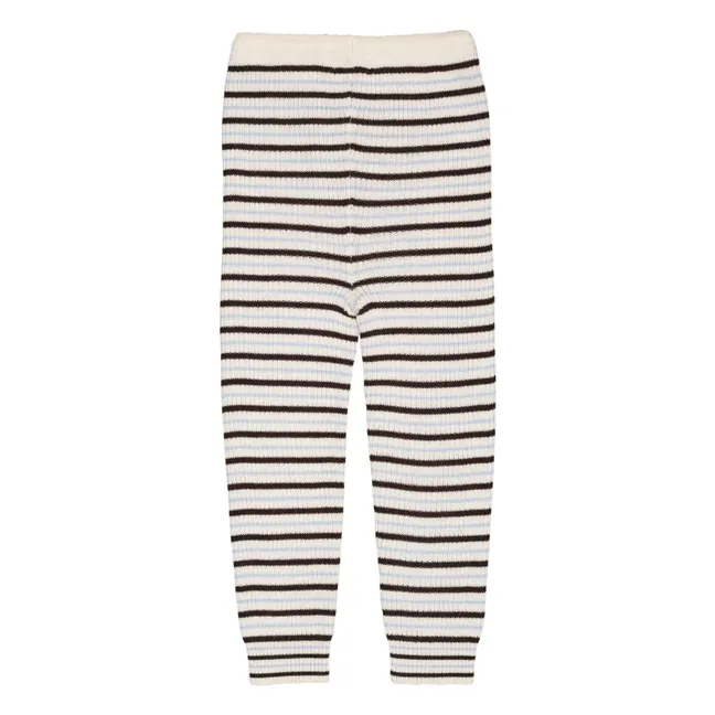 Merino Wool Stripe Legging | Brown