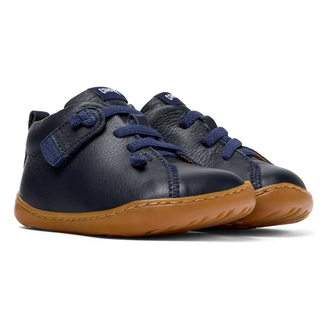 Chaussures Lacets Elastiqués Peu | Bleu marine
