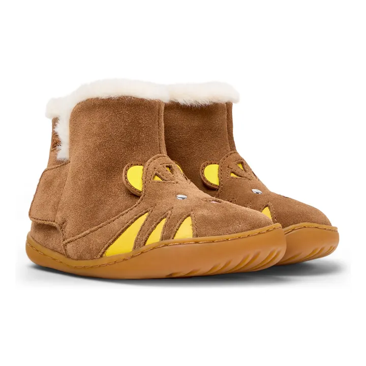 Bottines Fourrées Peu | Marron- Image produit n°1