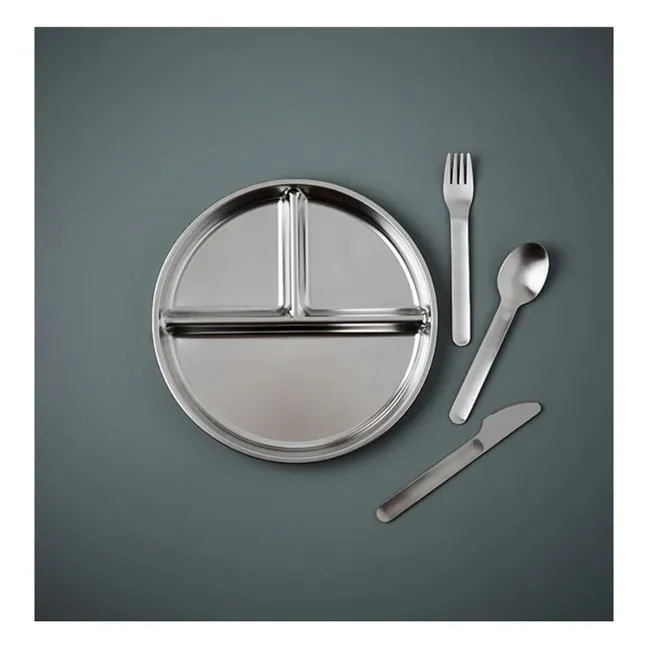 Assiette à compartiment en acier | Steel