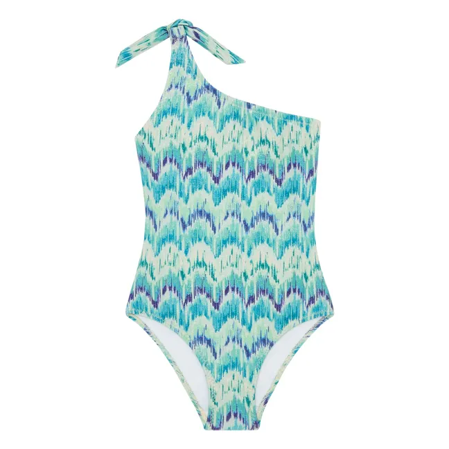 Maillot de bain 1 pièce Lurex Asymétrique | Aqua