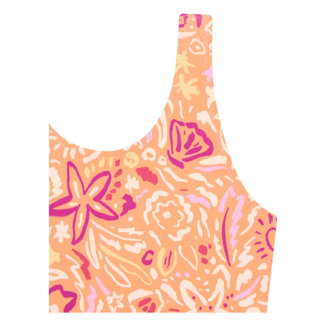 Printed 1-piece swimsuit | Apricot