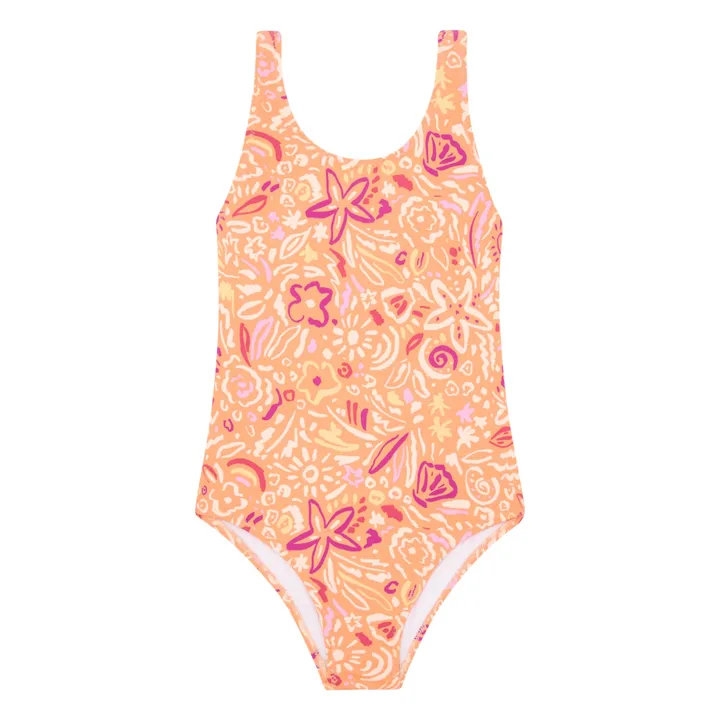 Maillot De Bain 1 pièce imprimé | Abricot- Image produit n°0