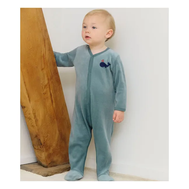 Pyjama Dors Bien Baleine Coton Bio | Vert