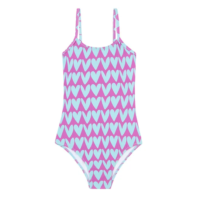 Printed 1-piece swimsuit | Aqua
