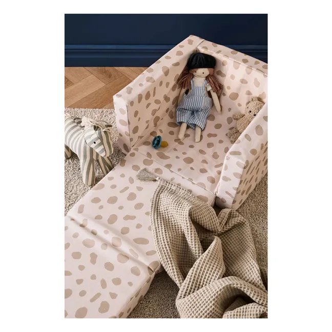 Fireside chair with polka dots | Grey