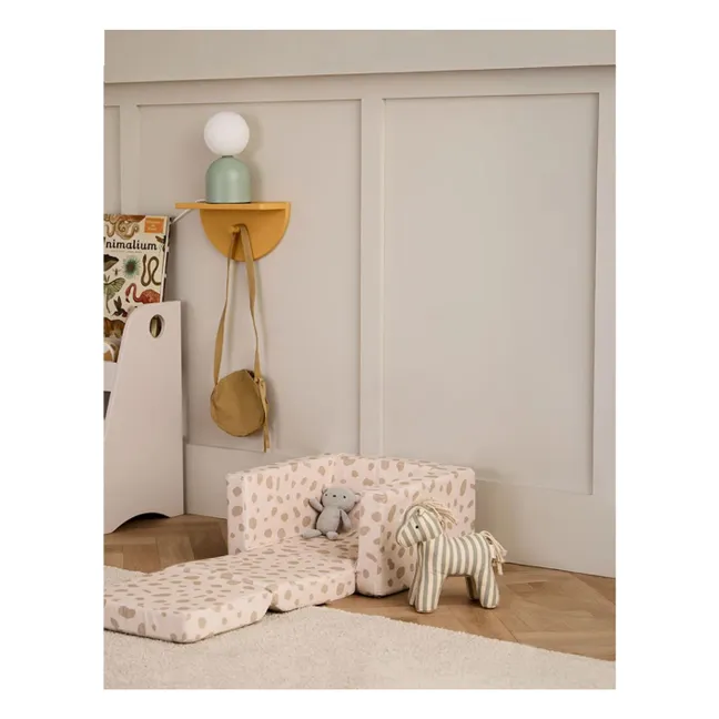 Fireside chair with polka dots | Grey