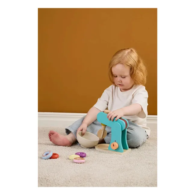 Wooden food processor | Blue