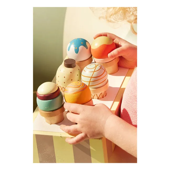 Porta gelati in legno