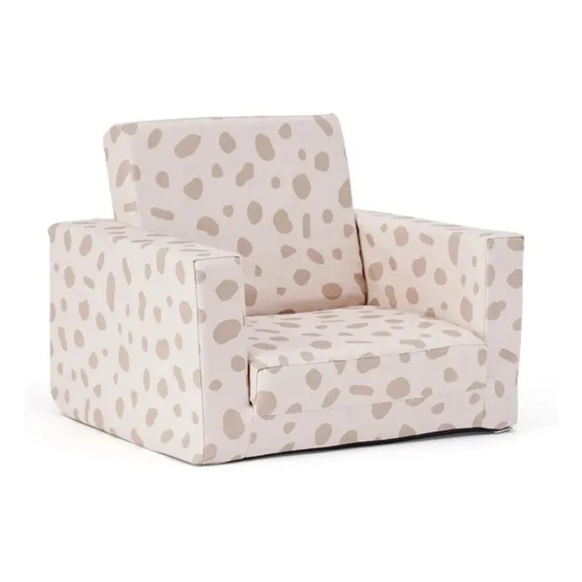 Fireside chair with polka dots | Grey