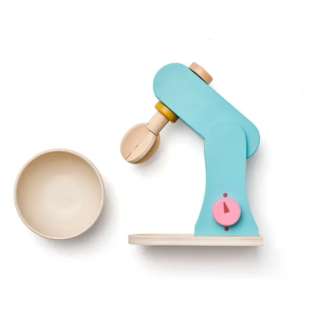 Robot batteur en bois | Bleu