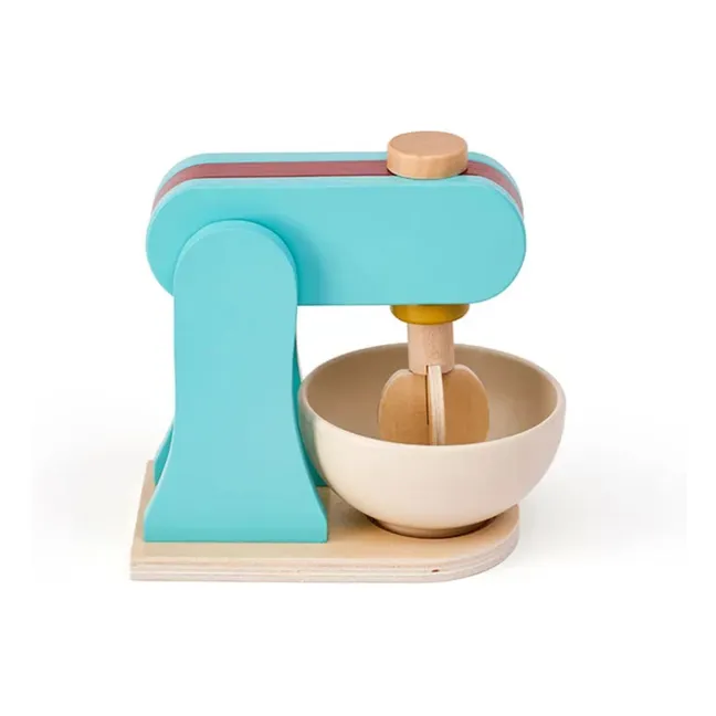 Robot batteur en bois | Bleu