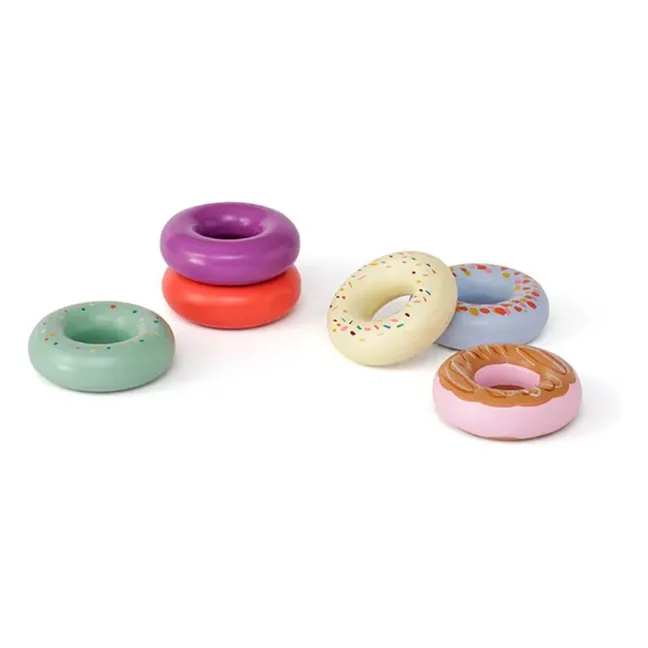 Donuts en bois - Boîte de 6