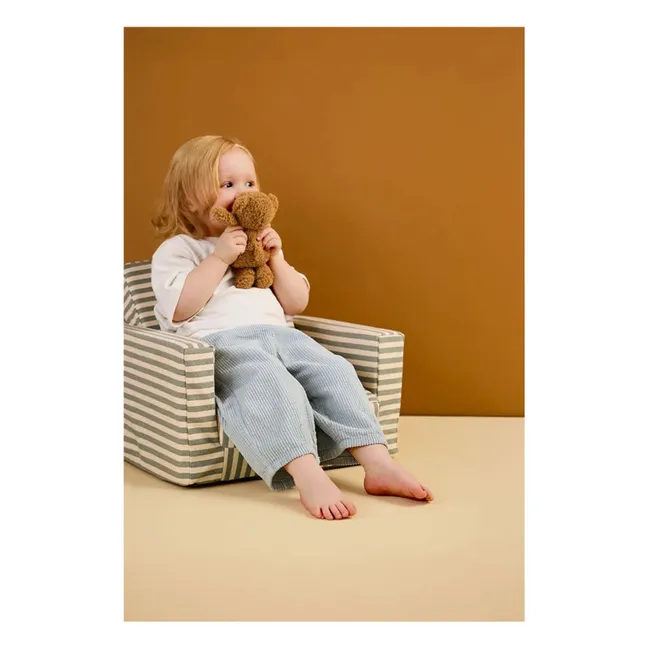 Fireside chair, striped | Sand