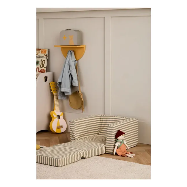 Fireside chair, striped | Sand