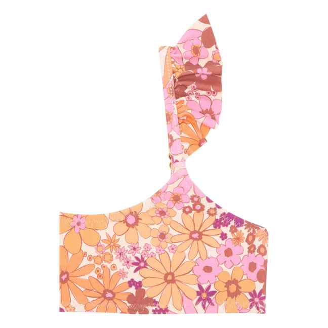 2 Piece Bathing Suit Floral Ruffle