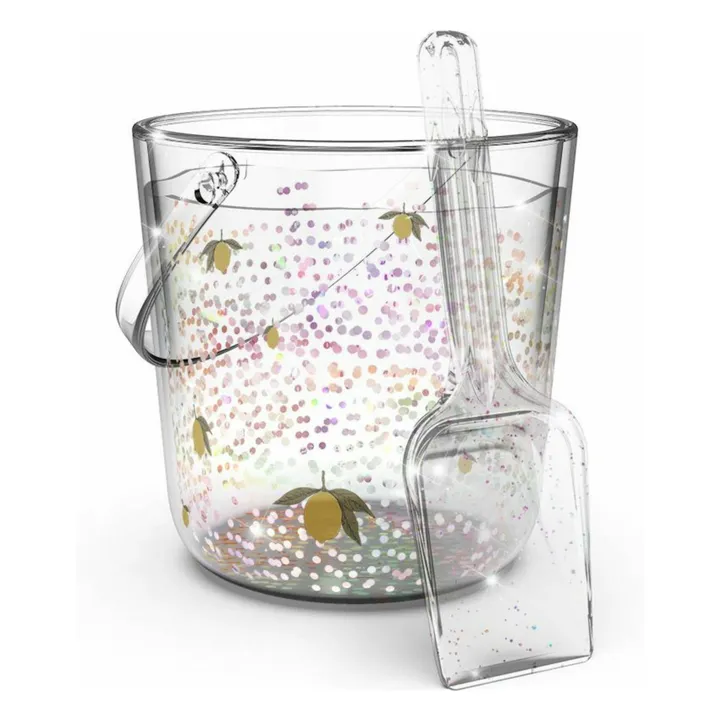 Cubo y recogedor de playa con purpurina de limón | Amarillo Limón- Imagen del producto n°0